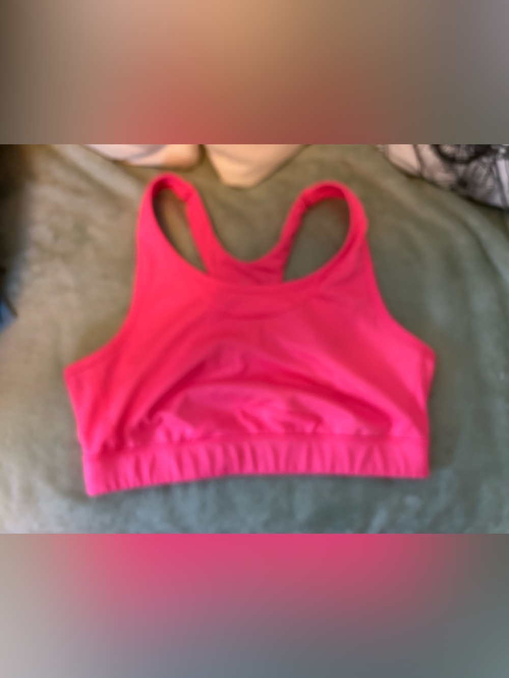 Spyder Neon Pink Racerback Swim Crop Top